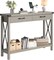 Contemporary Home Living 43" Gray Rectangular Wooden Console Table with Two Drawers and Bottom Shelf
